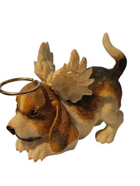 NWOT Basset Hound Dog Angel Figurine Christmas Ornament or Memorial